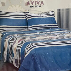 Sabanas Lisa Estampada Aviva Full 4 Piezas