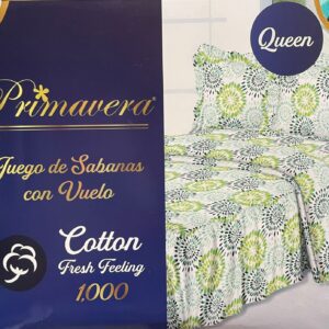 Sabana Primavera Queen 4 Piezas Con Vuelo